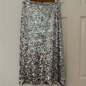 Mango Sequin Midi Skirt